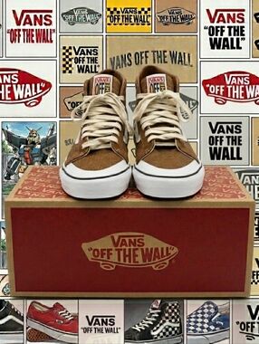 Vans Brown Canvas SK8 HI Decon SB Skate Sneakers men's 7 women's 8.5